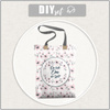 SHOPPER BAG - DIE BESTE OMA DER WELT / painted flowers - Cotton woven fabric - sewing set