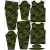 THERMO HERREN SET (STEVE) - CAMOUFLAGE / STREIFEN - Nähset XXL