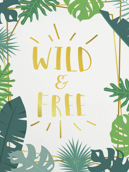 BLÄTTER (WILD & FREE) - Paneel Sommersweat 