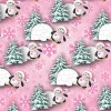 PINGUINE UND IGLU (PINGUINE) - Minky-Plüsch