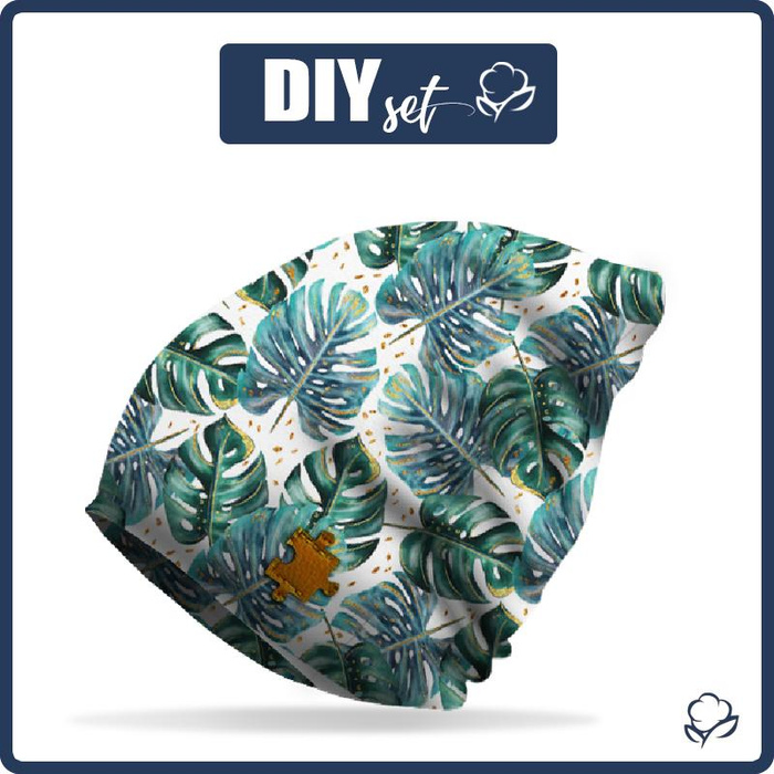 "Beanie" Mütze - MONSTERA Ms. 4 / weiß 48-50