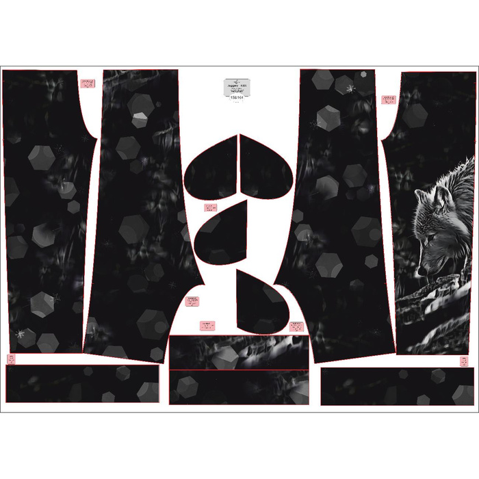 KID'S JOGGERS (ROBIN) - ARCTIC WOLF - sewing set (122/128)