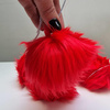 Kunstfell Pompon 12 cm - ROT