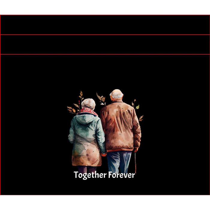 SHOPPERKA - DZIADKOWIE / together forever - tkanina wodoodporna - zestaw do uszycia