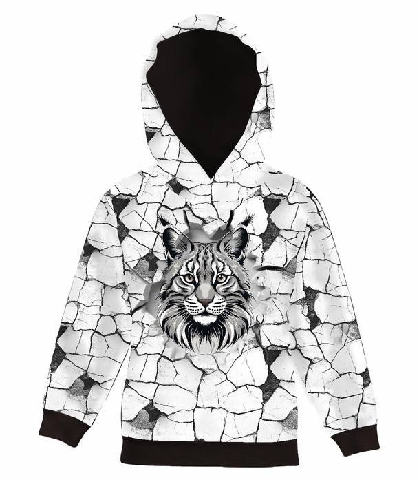 ANIMALS CRACKED wz.2 (cat) - panel (60cm x 50cm) SINGLE JERSEY