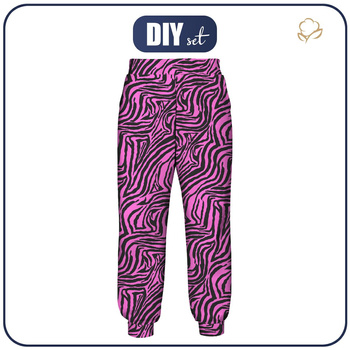 Dámské joggery (NOEMI) - NEON ZEBRA Vz. 1 - Sada šití