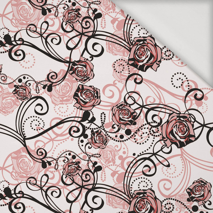ROSES pat. 2 (red) - Viscose jersey