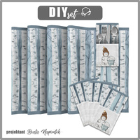 NAPKINS AND RUNNER - SNOWMAN - sewing set