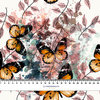 Butterfly & Flowers wz.13 - looped knit fabric