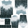 MEN’S SWEATSHIRT (OREGON) BASIC - FORREST OMBRE (WINTER IN THE MOUNTAIN) - looped knit fabric XL