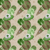 UFO AND PLANETS (AREA 51) - single jersey with elastane