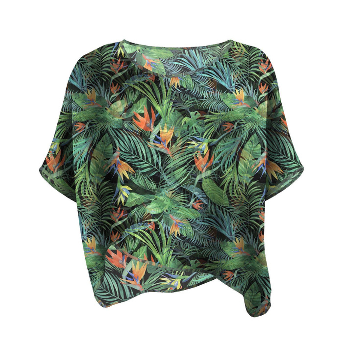 FLIMSY OVERSIZE BLOUSE "ELENA" - PARADISE JUNGLE / black - sewing set