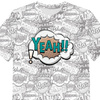 KID’S T-SHIRT - COMIC BOOK / yeah (colorful) - single jersey (140/146)
