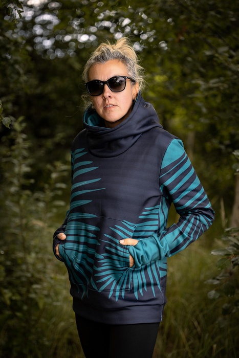 BLUZA Z KAPTUREM UNISEX (HYDRA) - ZIELONE LIŚCIE - zestaw do uszycia XXL