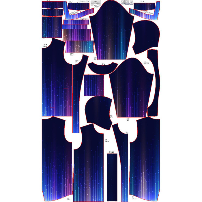 MEN'S PARKA (TOM) - ABSTRACTION pat. 7 - sewing set S