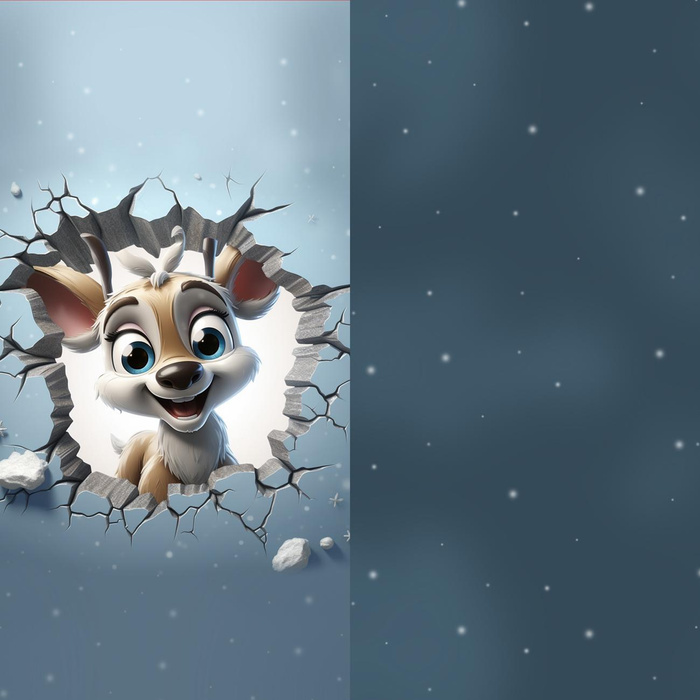 HAPPY CHRISTMAS VZ. 4 - lehký, česaný úplet