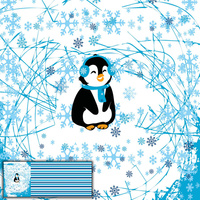 PENGUIN 2.0 / turquoise - PANORAMIC PANEL 60 cm