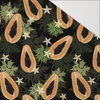 PAPAYA ORANGE & BLACK - Hydrophobic brushed knit