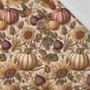 AUTUMN FLOWERS WZ. 28 - viscose woven fabric