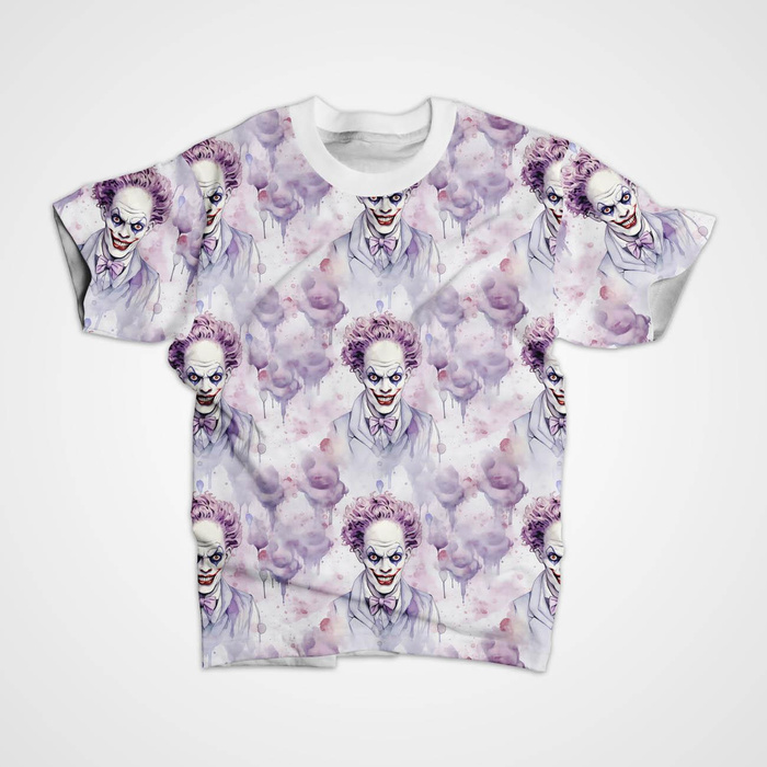 PASTEL HORROR CLOWN PAT. 1 - Cotton woven fabric
