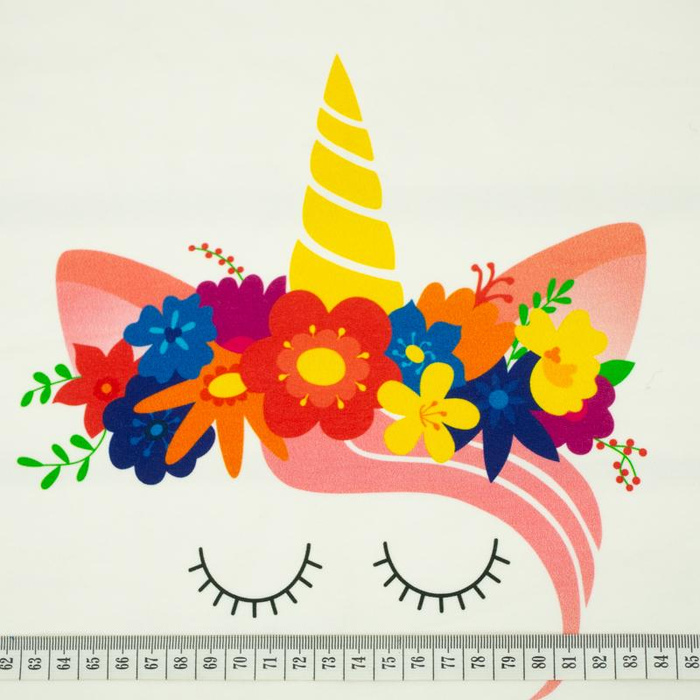 UNICORN / flowers - panel looped knit 