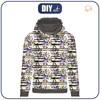 CLASSIC DAMEN HOODIE (POLA) - TOTENKÖPFE AUF STREIFEN - Sommersweat - XXXL