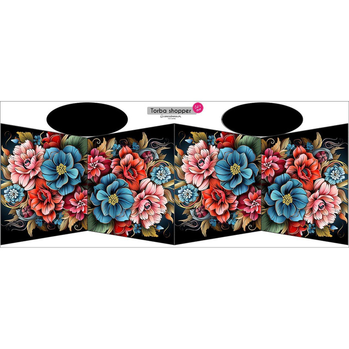NÁKUPNÍ TAŠKA - bouquet of flowers wz.1 - Sada šití