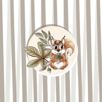 WIEWIÓRKI I LIŚCIE (JESIEŃ W LESIE) - panel 50cm x 60cm - single jersey