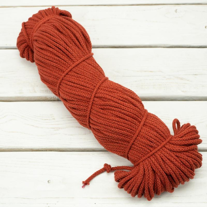 Sznurek bawełniany okrągły 5mm - MOTEK - CEGLANY