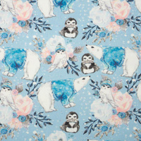 ENCHANTED WINTER MIX / light blue (ENCHANTED WINTER) - single jersey with elastane