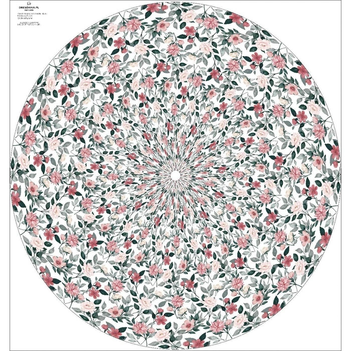Circle skirt panel - BEAUTIFUL FLOWERS