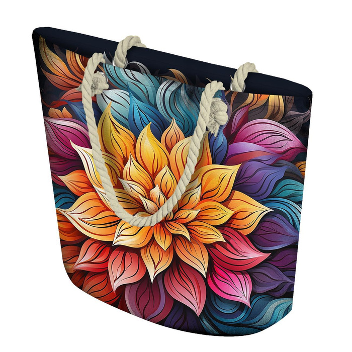 BOUQUET OF FLOWERS WZ.6 - panel (60cm x 50cm)- single jersey s elastanem ITY