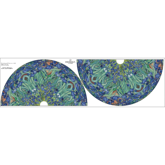 IRISES (Vincent van Gogh) - circle skirt panel