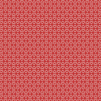 HEARTS (CONTOUR) pat. 2 / red (VALENTINE'S MIX) - Cotton woven fabric