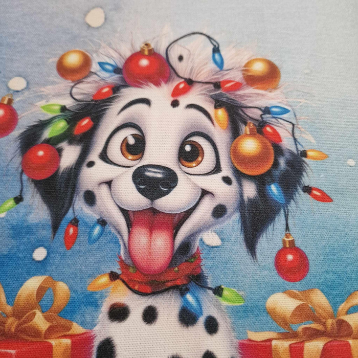 Christmas animal wz. 4 - panel (60cm x 50cm) Wintersweat angeraut mit Elastan ITY