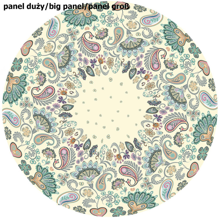 Big circle skirt panel - Viscose jersey -  FLOWERS WZ.1