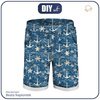 KID`S SHORTS (RIO) - MARINE pat. 4 - looped knit fabric (122/128)