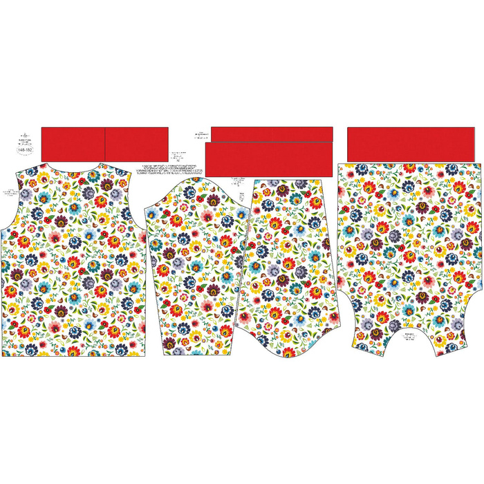 KINDER SWEATSHIRT (NOE) - LOWICZ FOLKLORE / weiß - Nähset