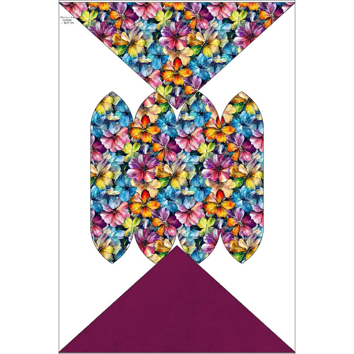 KID'S CAP AND SCARF (CLASSIC) - WATER-COLOR FLOWERS pat. 8 55-58