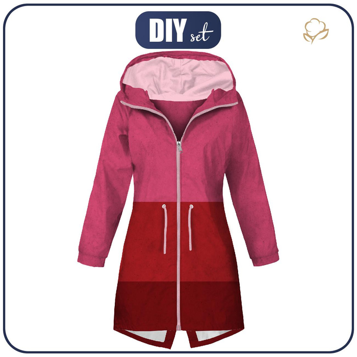 DAMENPARKA (ANNA) - PINK TRIO - Nähset XL