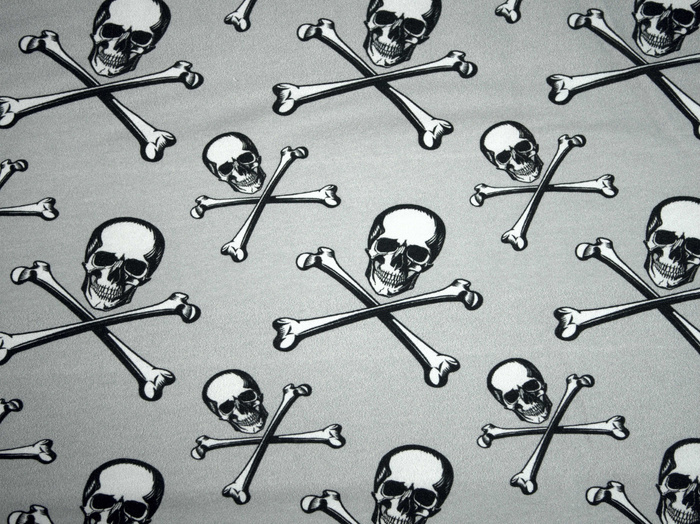 SKULLS AND BONES - Viscose jersey WE210