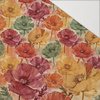 FLOWERS PAPAYA ORANGE WZ. 2 - Hydrophobic brushed knit