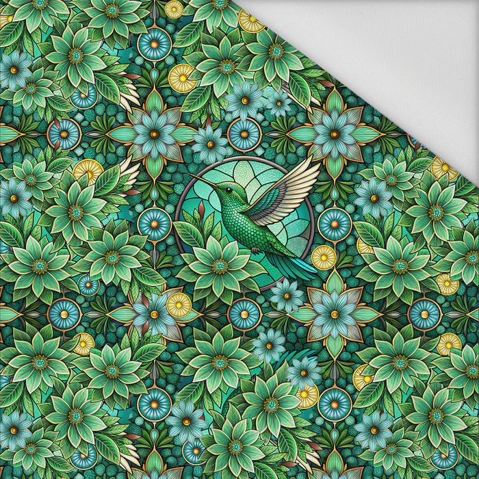 Stained Garden vz. 15 (FLOWERS) - panel (60cm x 50cm) Voděodolná tkanina Oxford