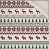 REINDEERS PAT. 2 / maroon - green - brushed knitwear with elastane ITY