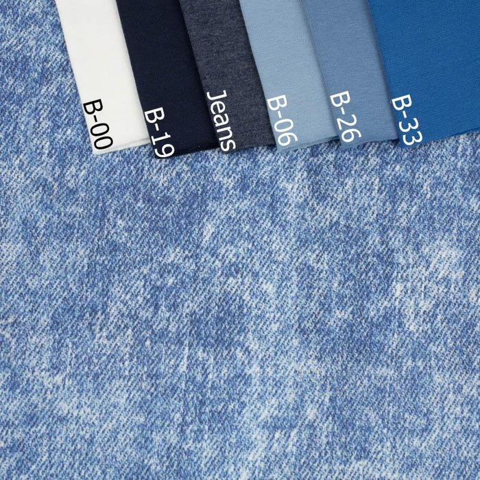 VINTAGE LOOK JEANS (blue) - looped knit fabric