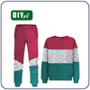 Children's tracksuit (MILAN) - GLITTER DOTS PAT 2 - sewing set