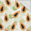 PAPAYA ORANGE & WHITE - dresówka pętelkowa