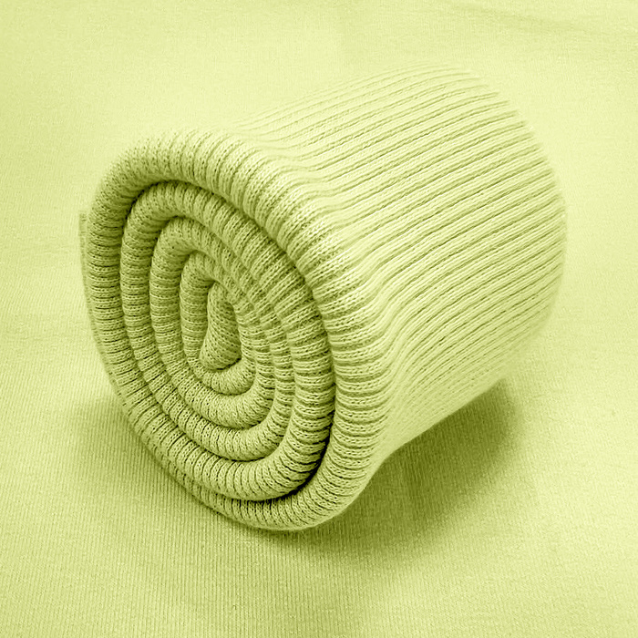 Náplet žebrovaný teplákovina SD - LIME CREAM (D-205)