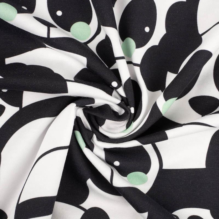 PANDAS / mint - single jersey with elastane TE210