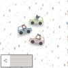 COLORFUL CARS pat. 3 (CITY BEARS) - PANORAMIC PANEL 60 cm